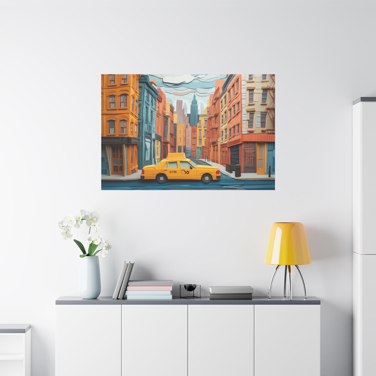 Taxi New Yorkais, Art Urbain Coloré