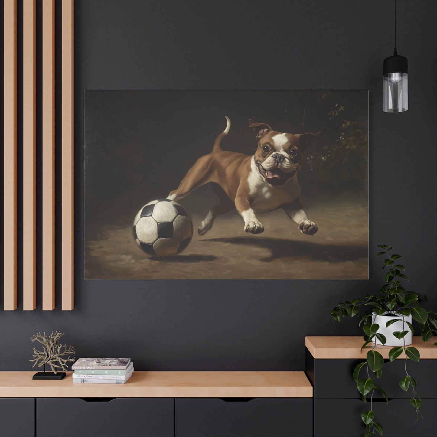 Chien jouant avec un Ballon