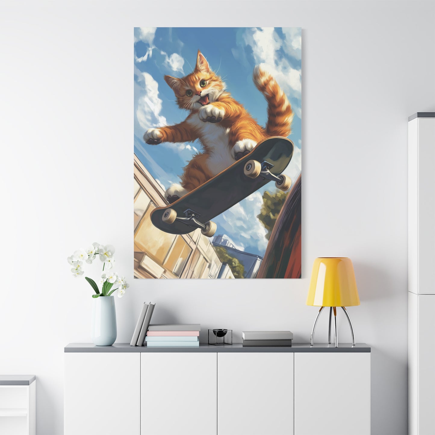 Chat Skateur: Audace et Agilité en Action!