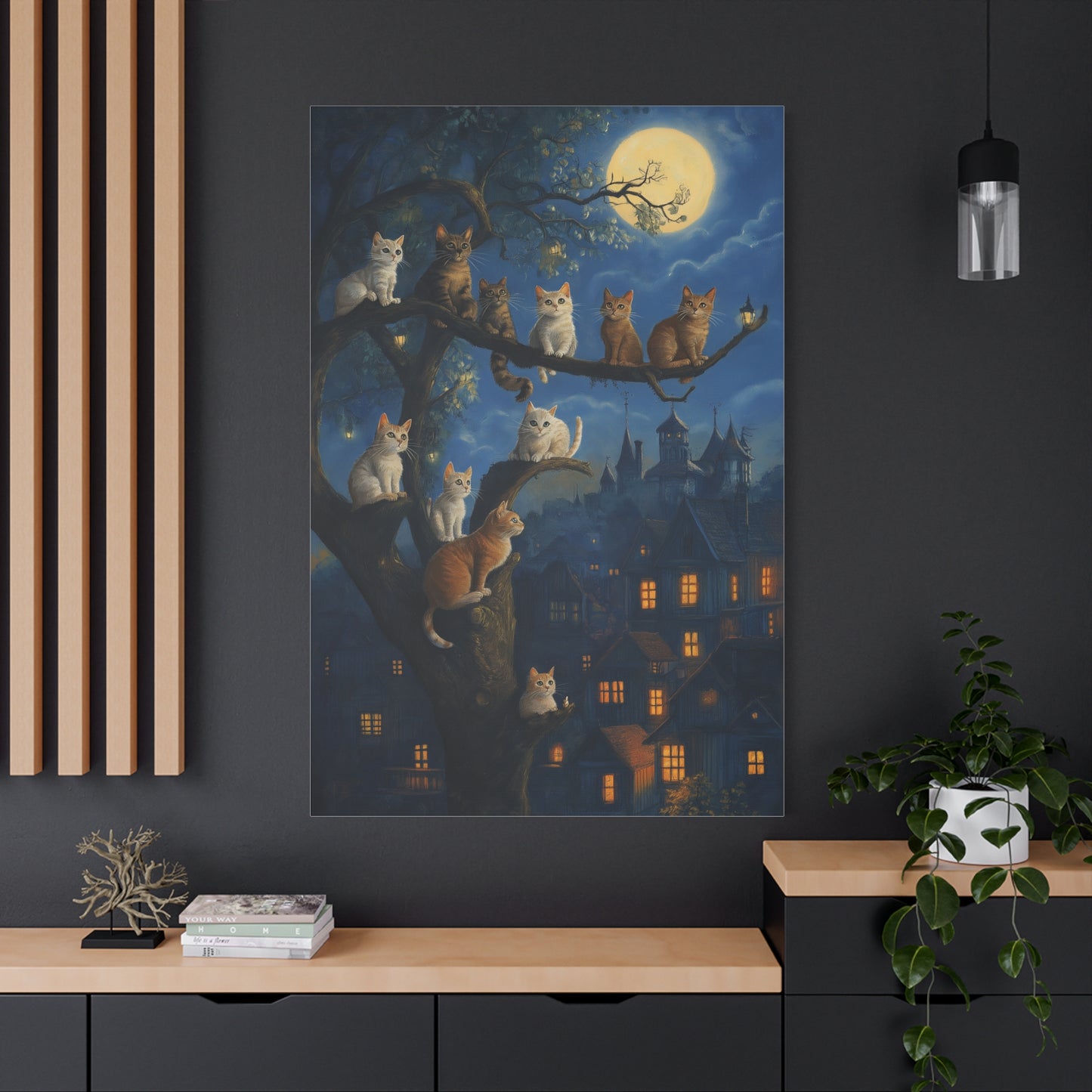 Chats Magiques sous la Pleine Lune