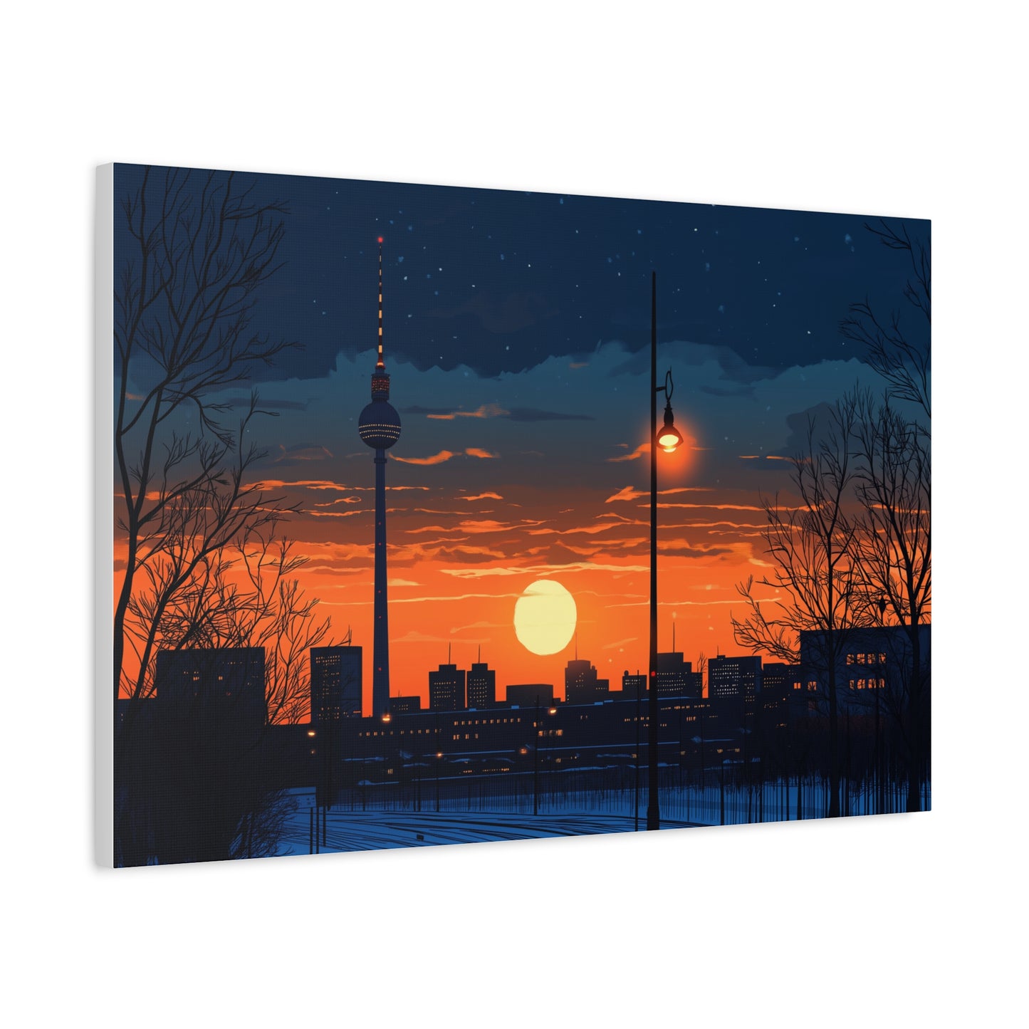 La Fernsehturm de Berlin au Crépuscule