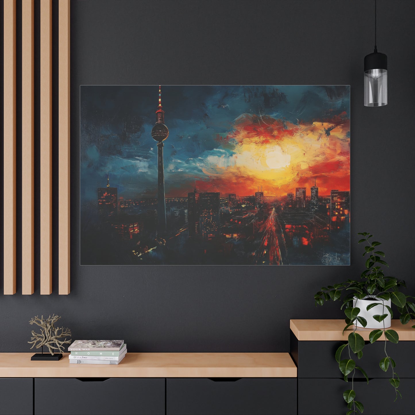 Crépuscule Éclatant devant la Fernsehturm de Berlin