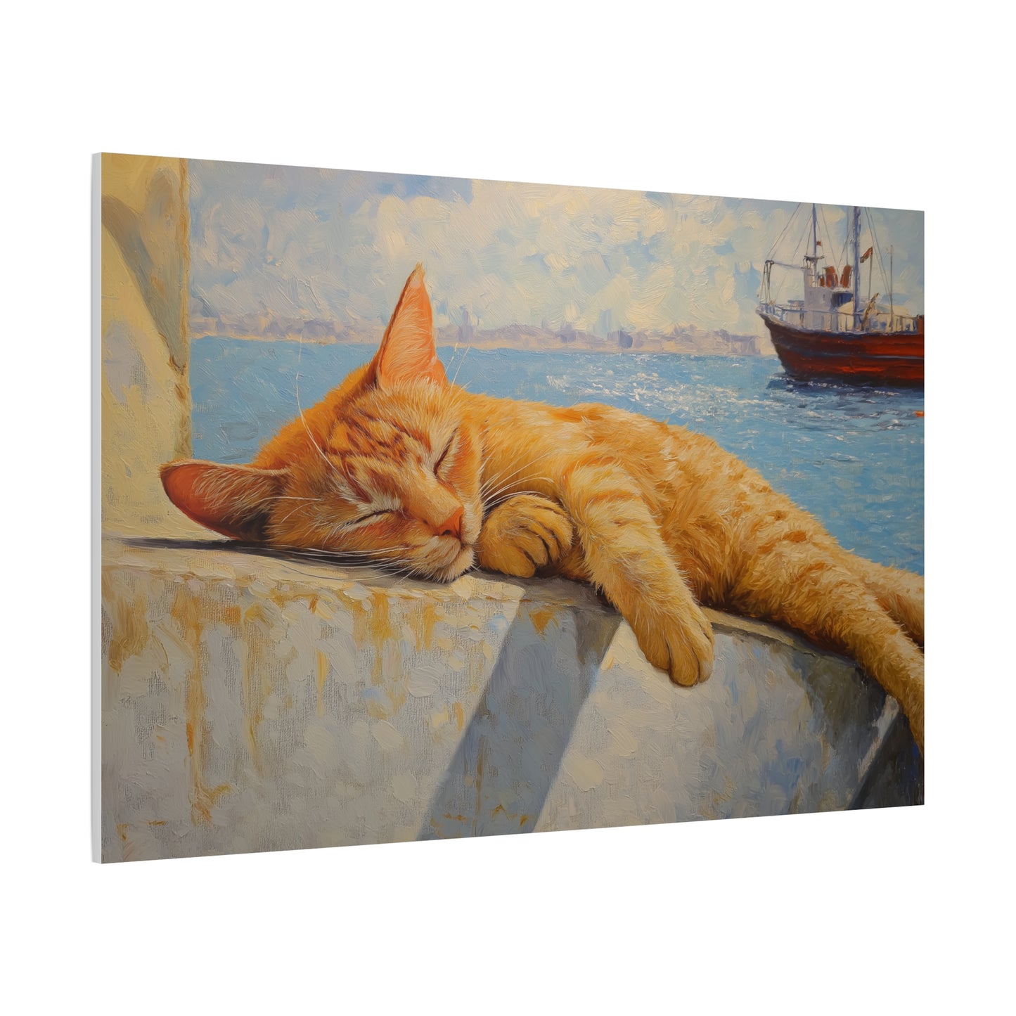Chat Serein au Rythme de la Mer