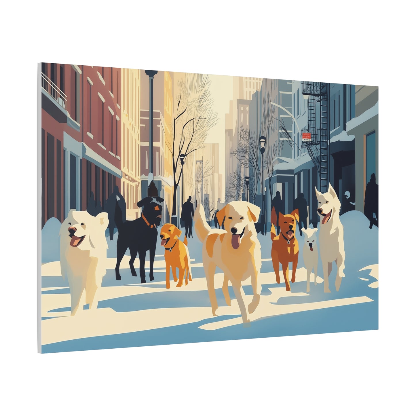 Chaleur Canine en Ville neigeuse