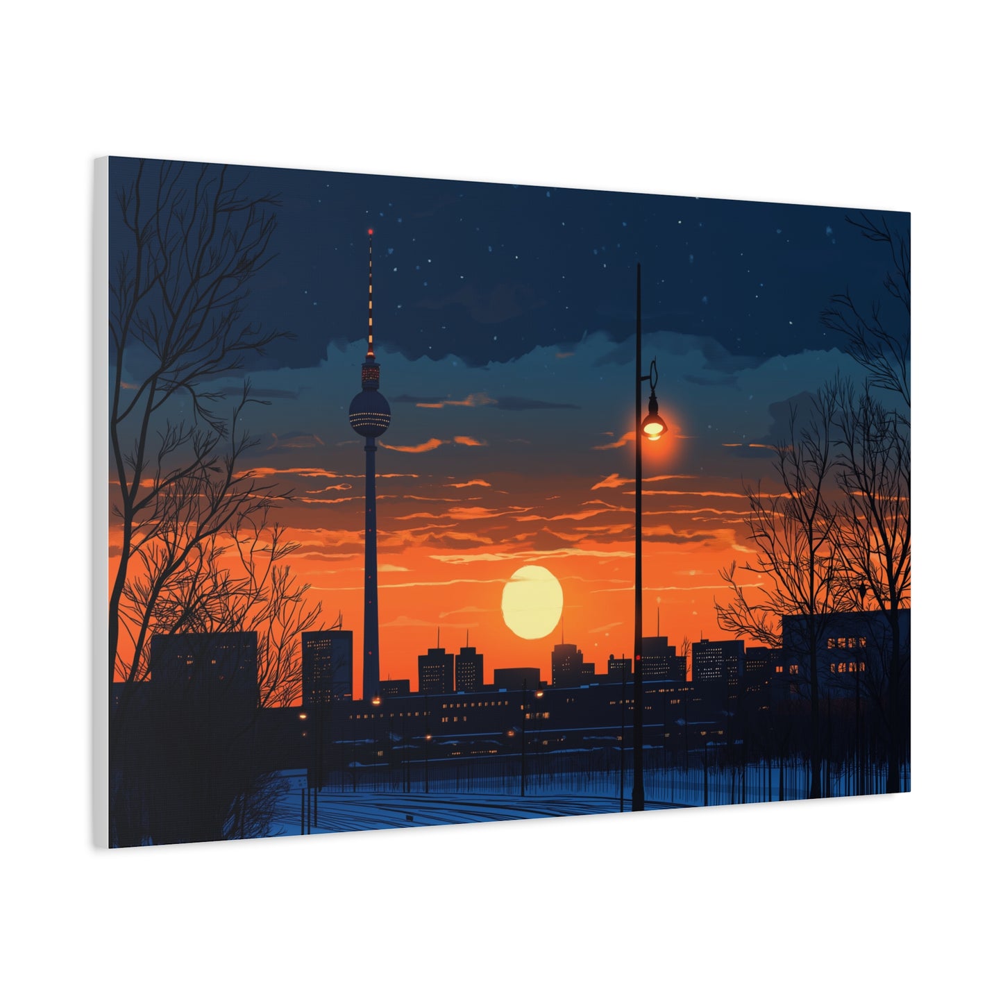 La Fernsehturm de Berlin au Crépuscule
