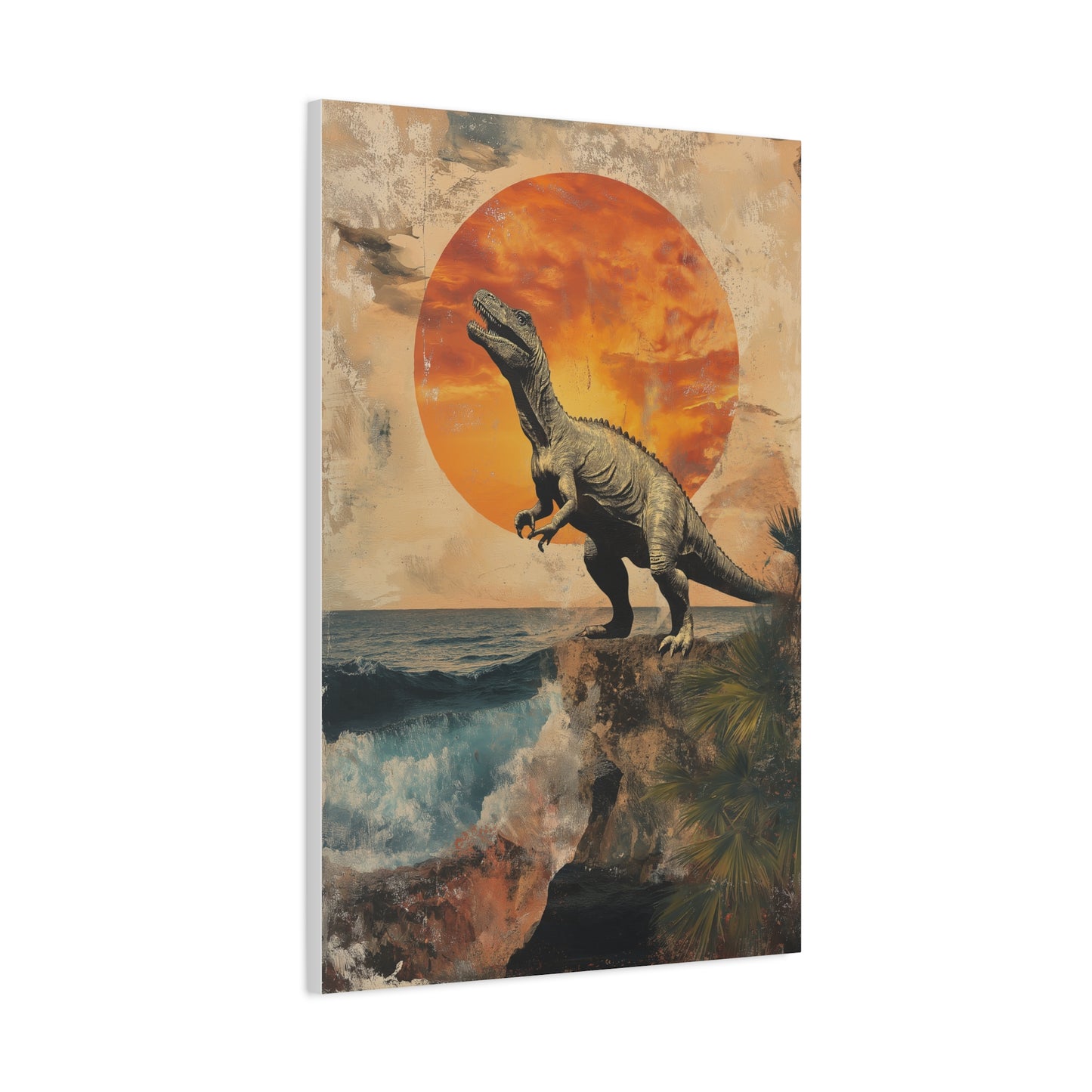 "Éveil Préhistorique au Coucher de Soleil"
