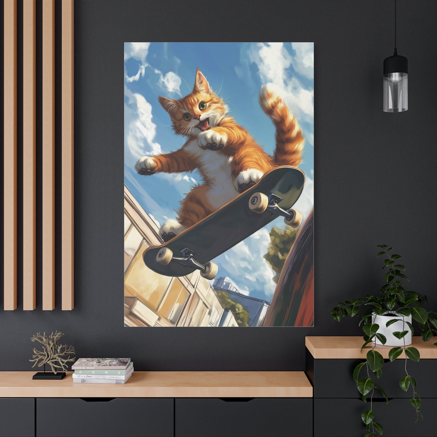 Chat Skateur: Audace et Agilité en Action!