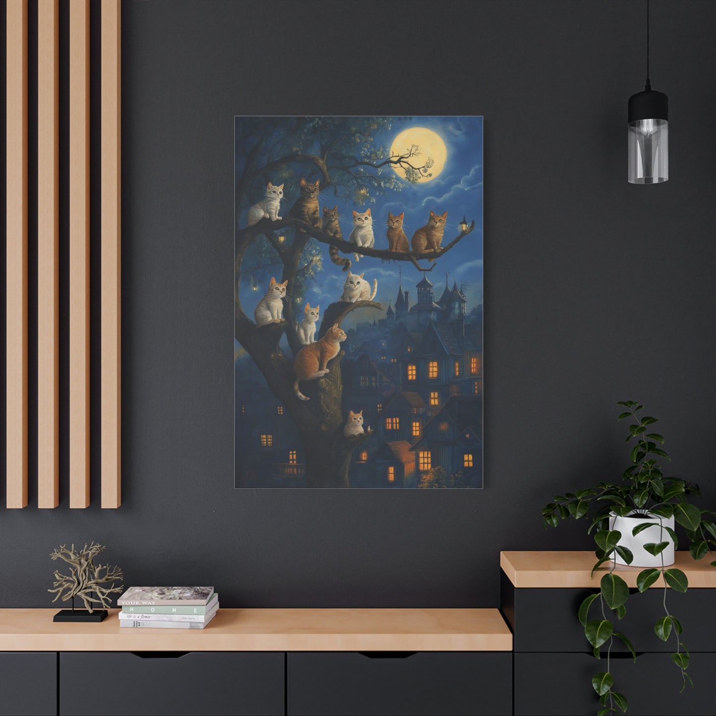 Chats Magiques sous la Pleine Lune