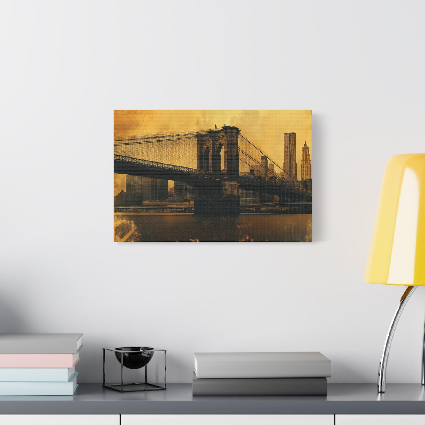 Pont de Brooklyn à l'Aura Dorée
