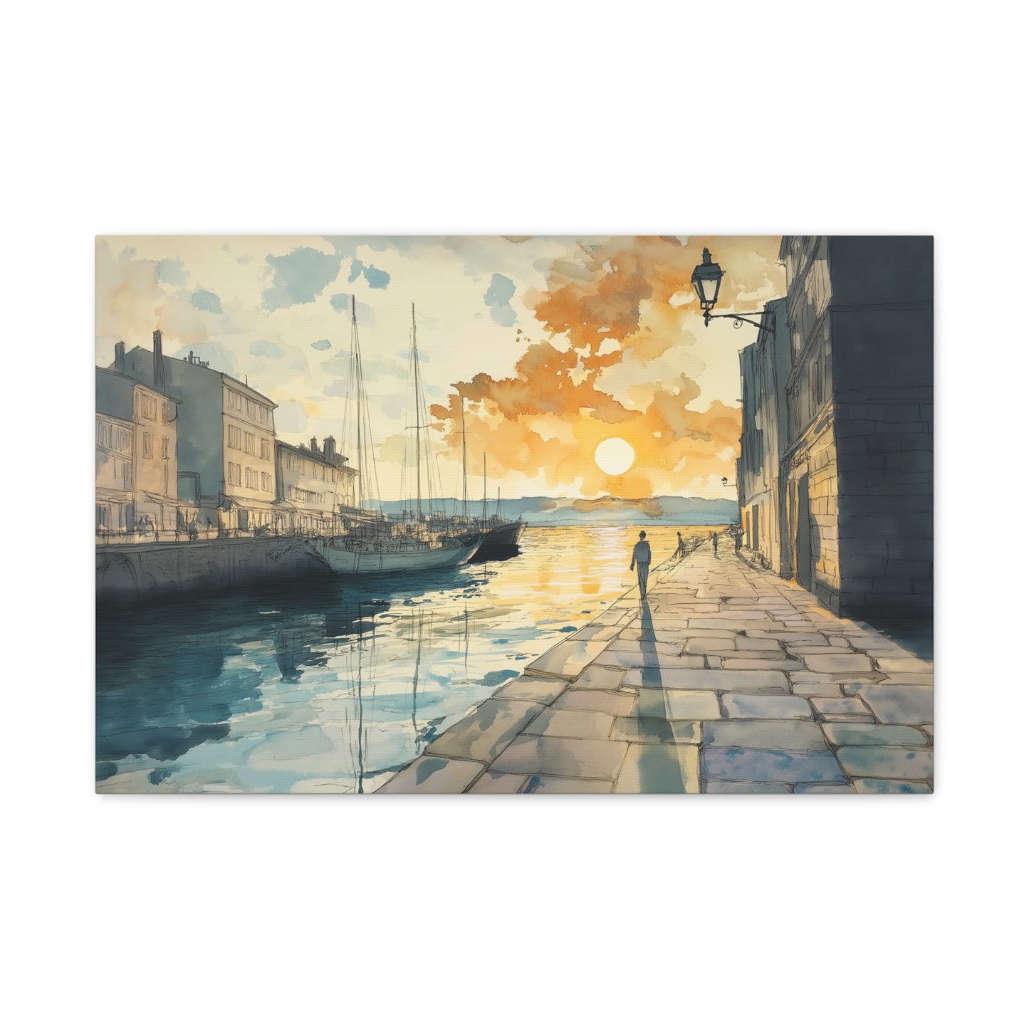 Crépuscule Enchanté au Bord de l'Eau