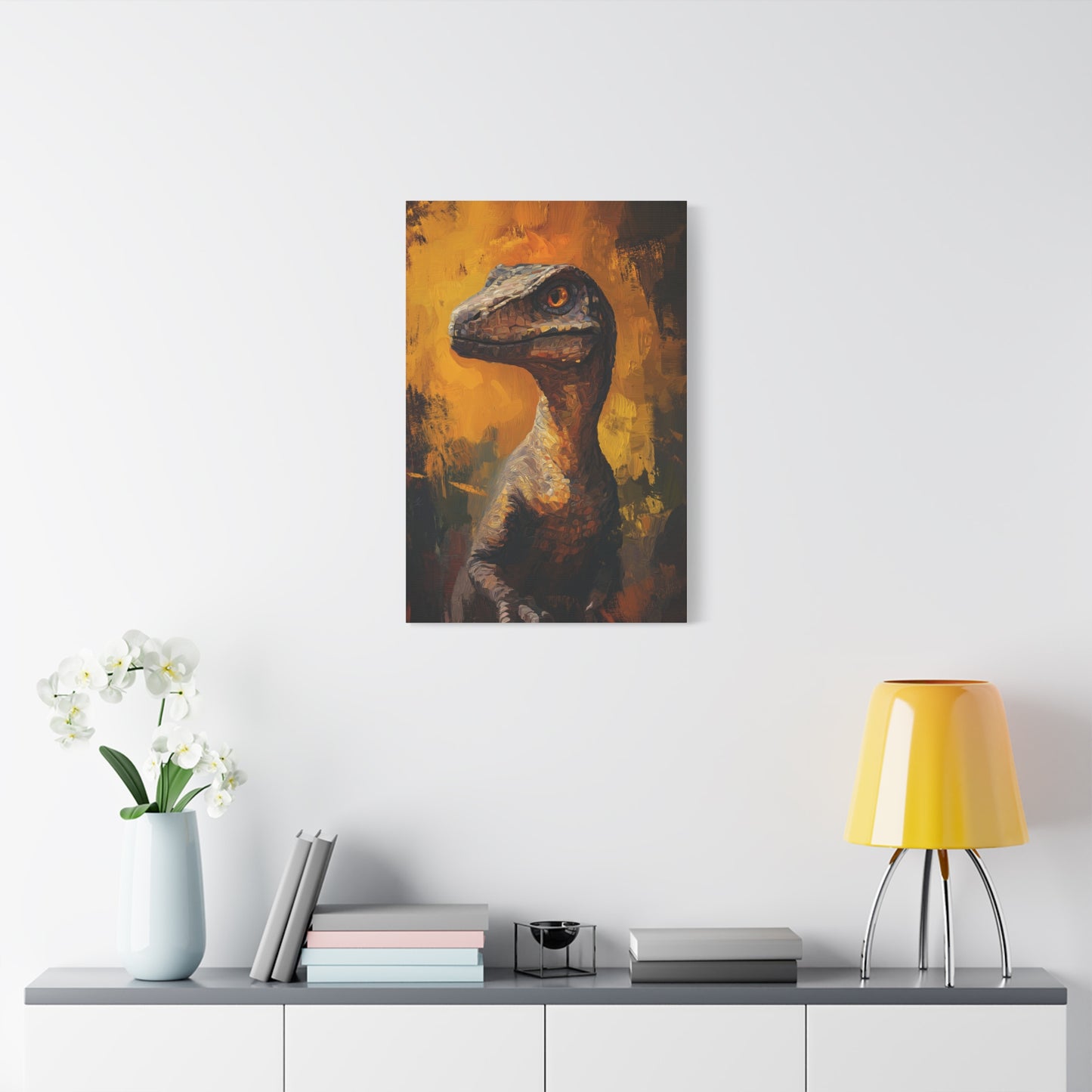 Éveil Préhistorique : Tableau Intense et Sauvage
