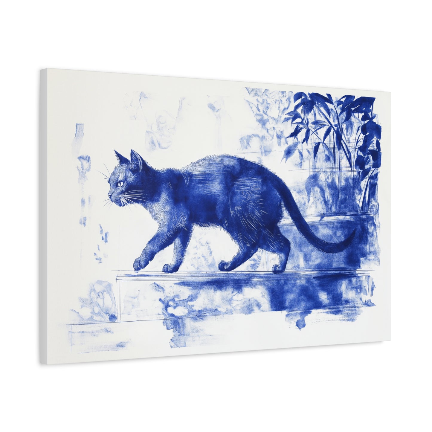 Chat Mystique en Bleu Poétique