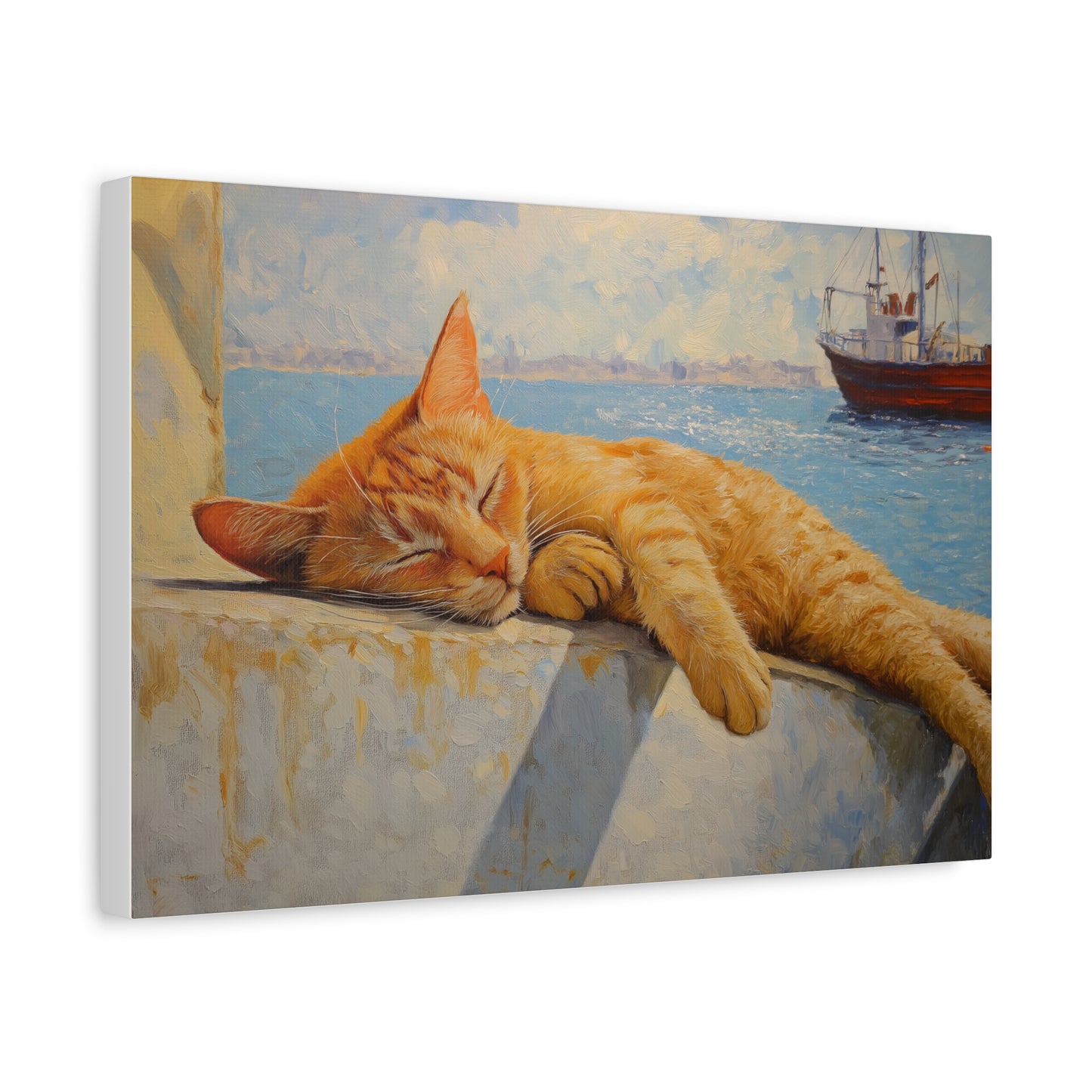 Chat Serein au Rythme de la Mer