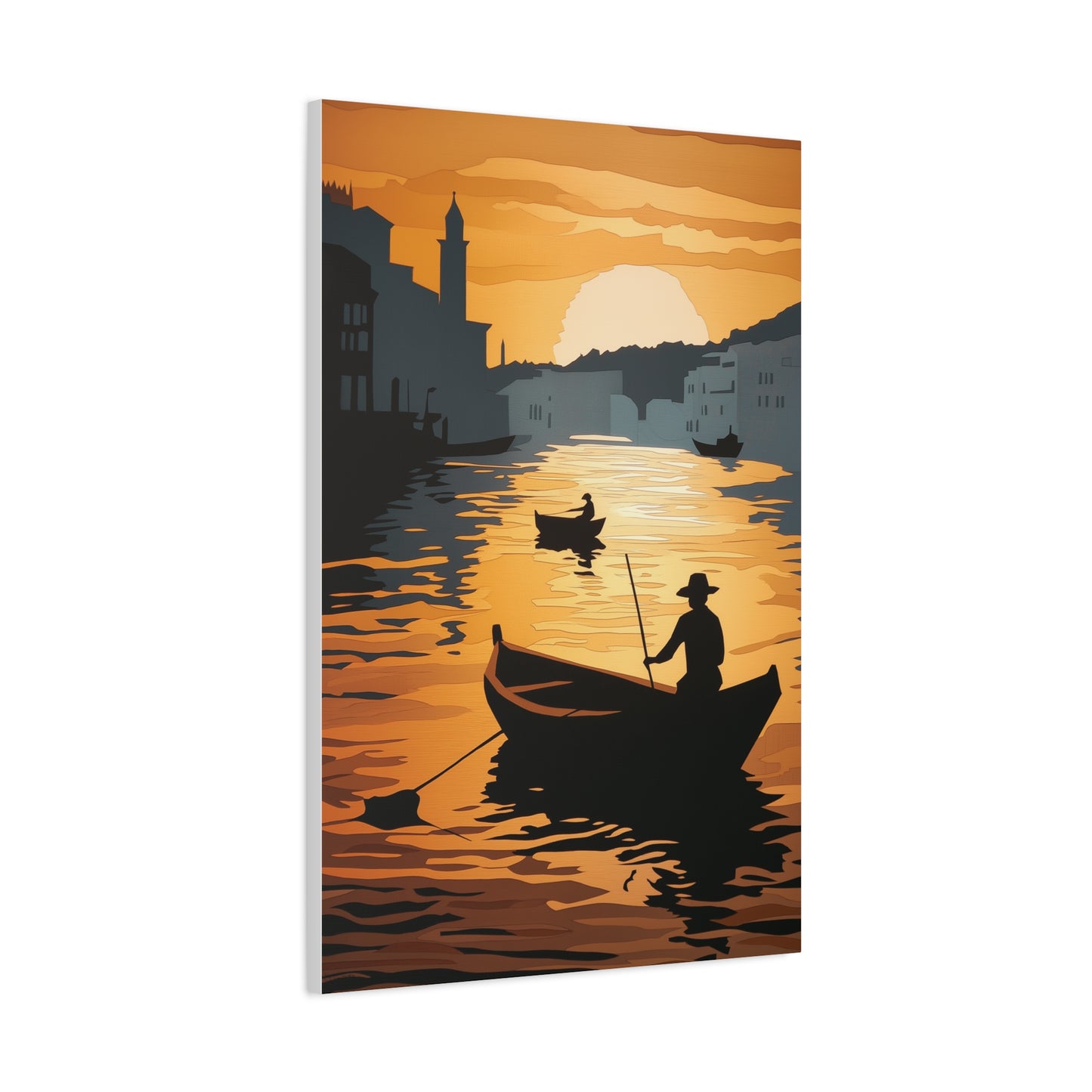 Crépuscule Éblouissant sur l'Eau Paisible