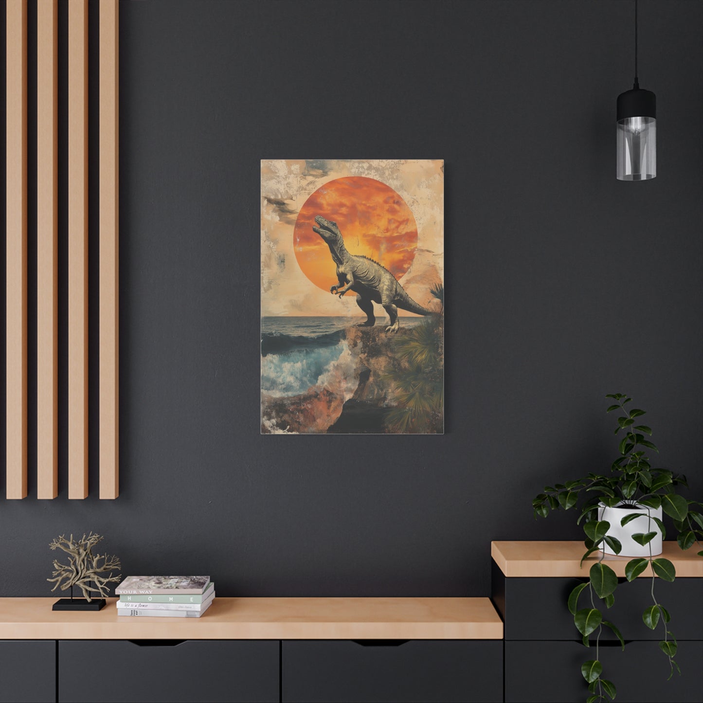"Éveil Préhistorique au Coucher de Soleil"