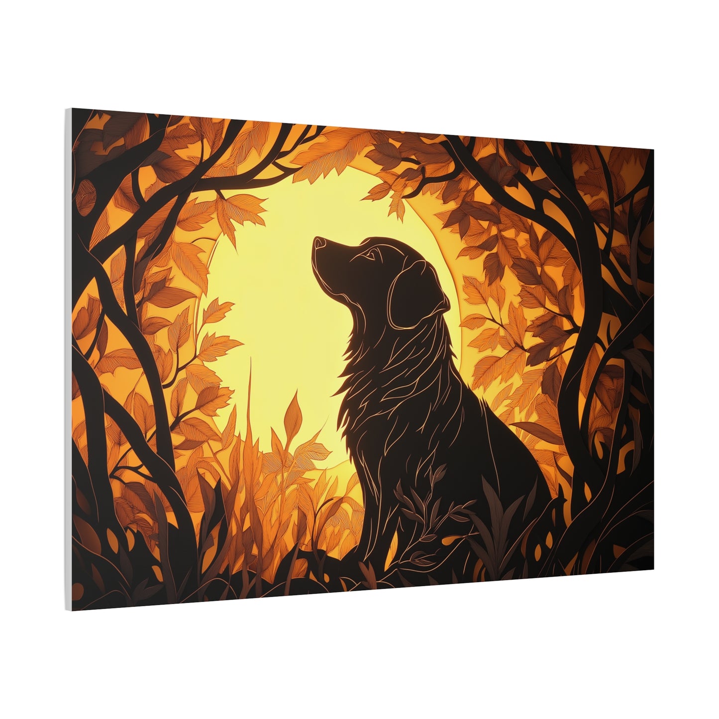 Chien Rêveur au Crépuscule Enchanté