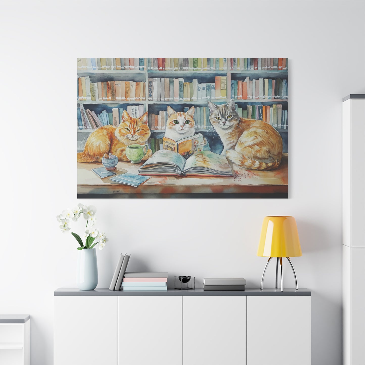 Lecteurs Félins à la Bibliothèque