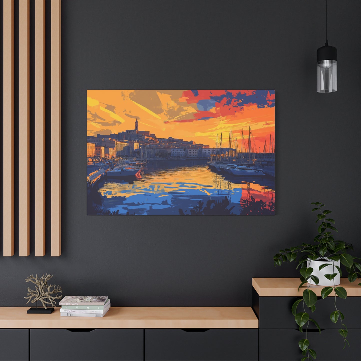 Port au Crépuscule Éclatant