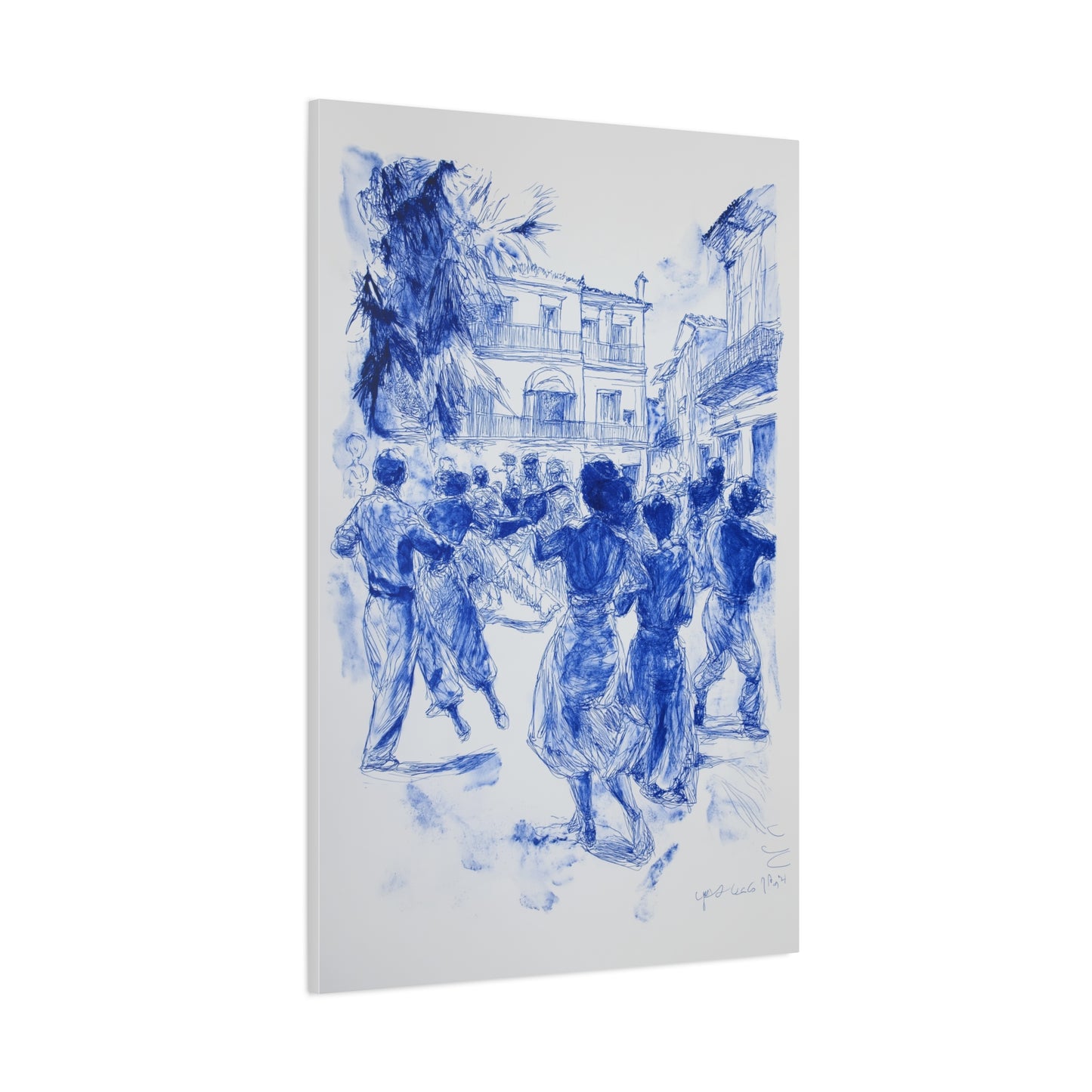 Danse Enchantée dans la Rue Bleue