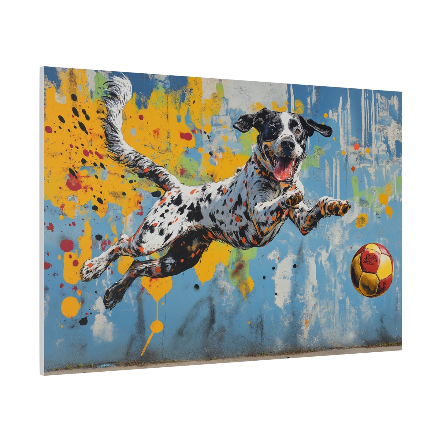 Énergie Canine en Couleurs Explosives