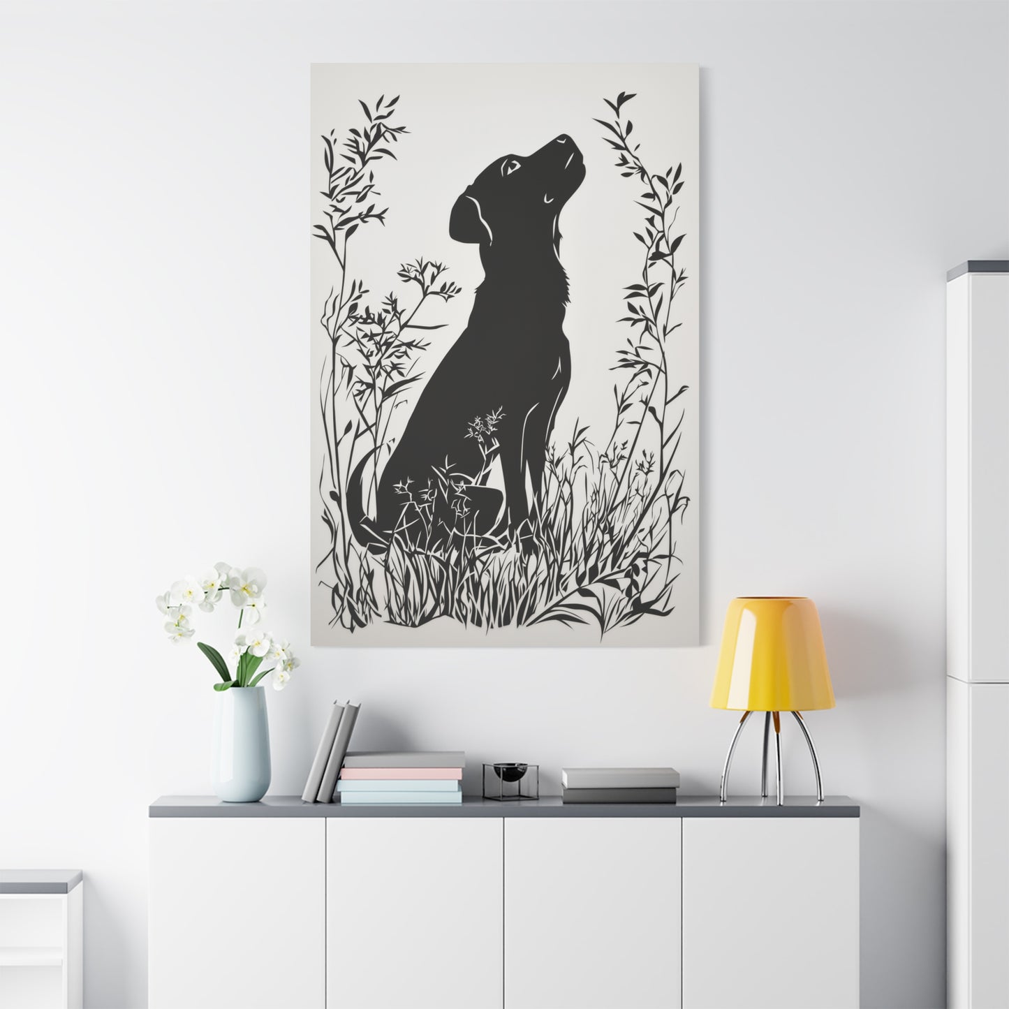 Chien Rêveur dans la Nature Sauvage