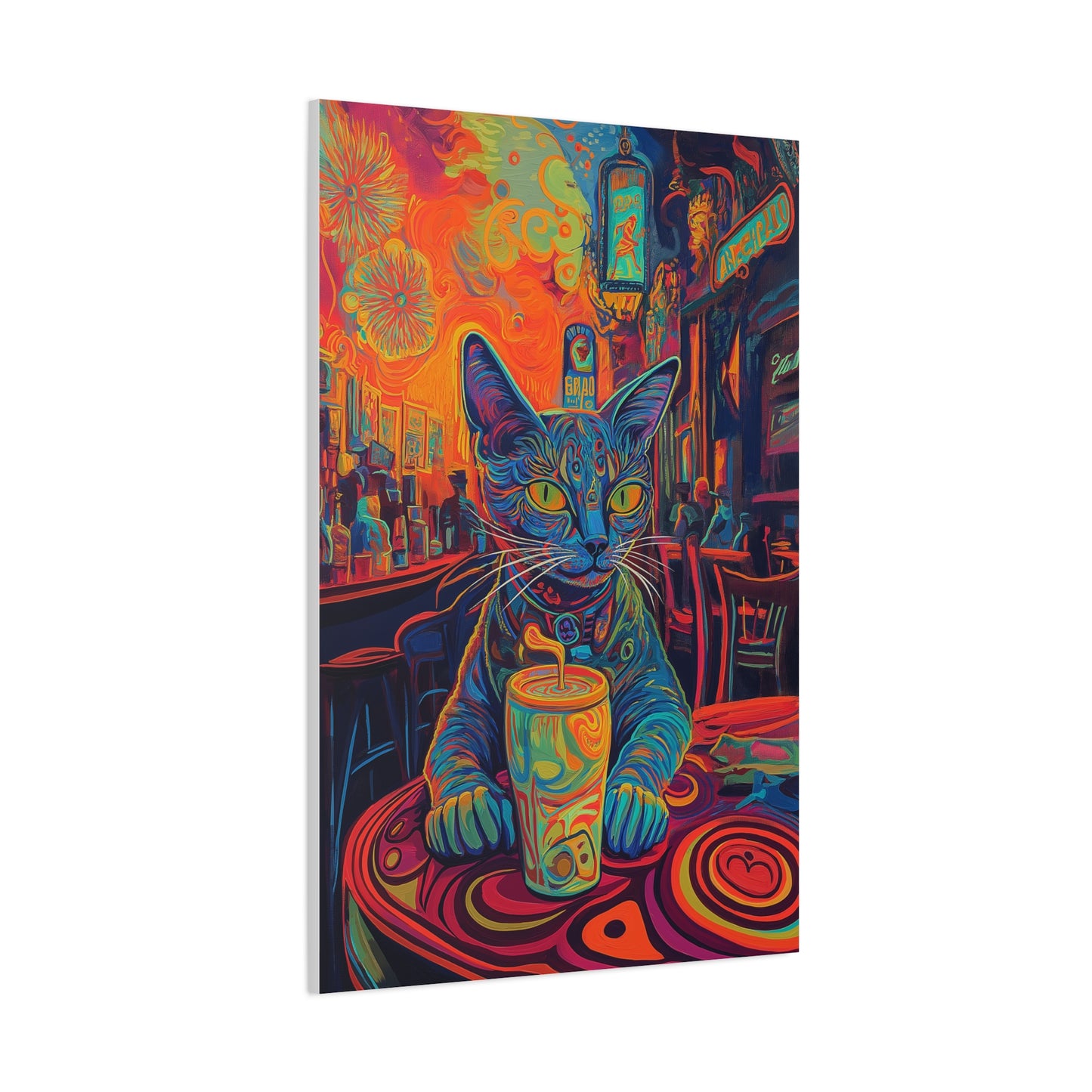 Chat Bohème au Café Psychédélique