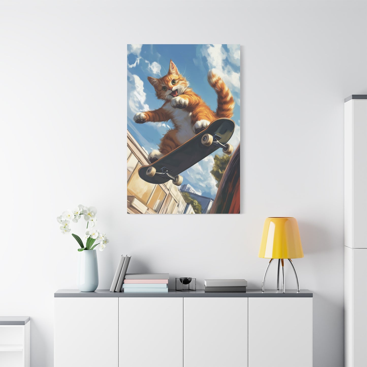 Chat Skateur: Audace et Agilité en Action!