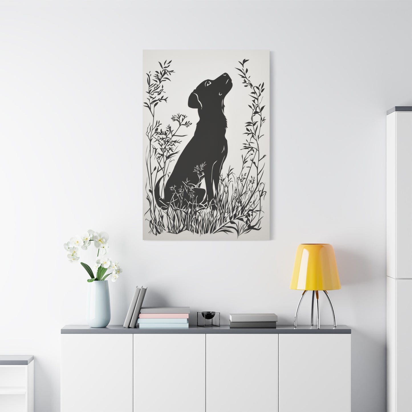 Chien Rêveur dans la Nature Sauvage