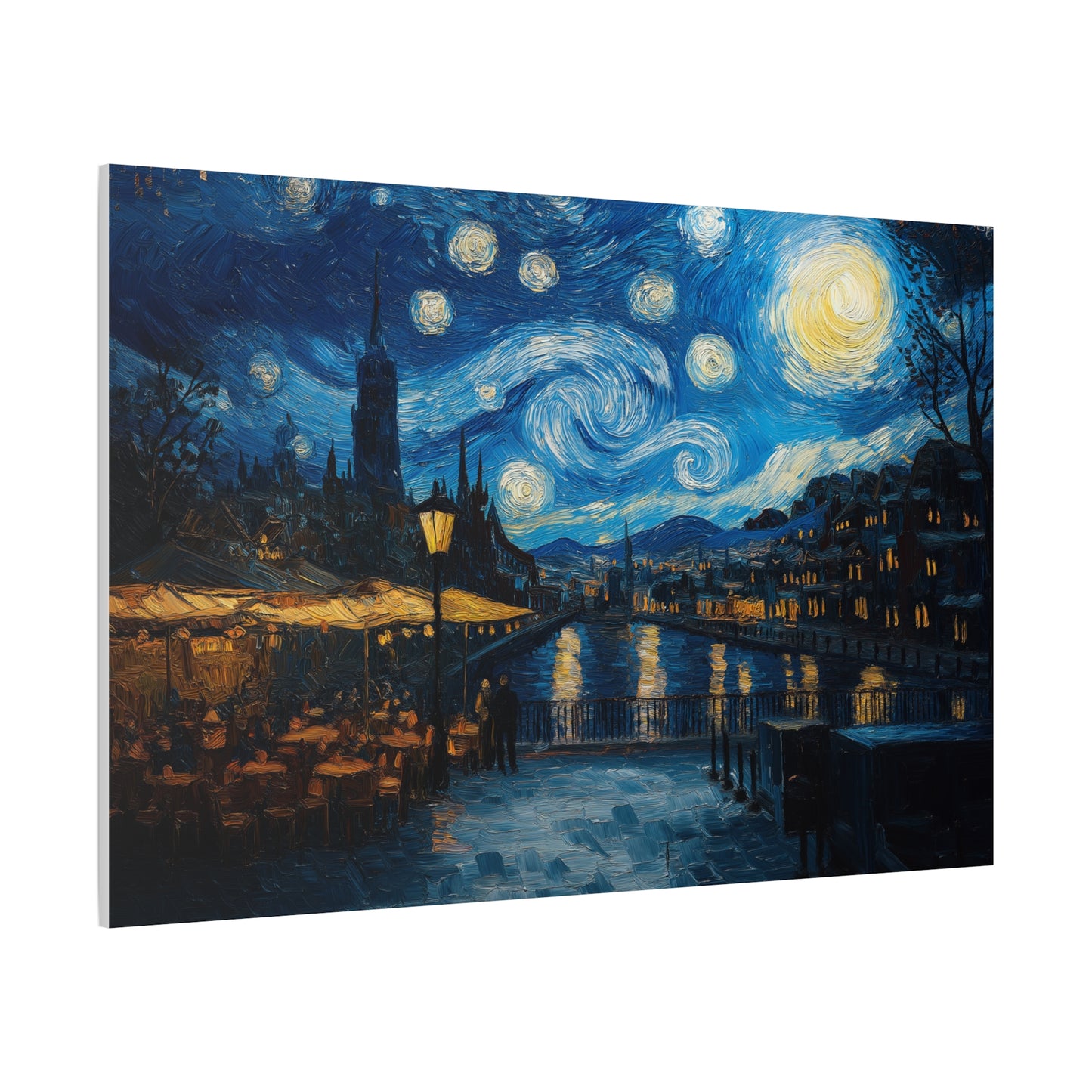 Nocturne Étoilé en Bord de Rivière