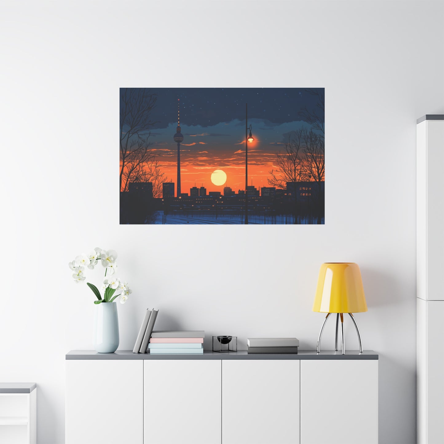 La Fernsehturm de Berlin au Crépuscule