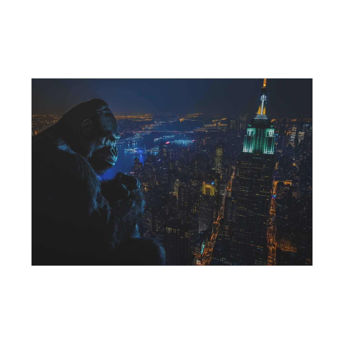 King Kong sur la Skyline Nocturne