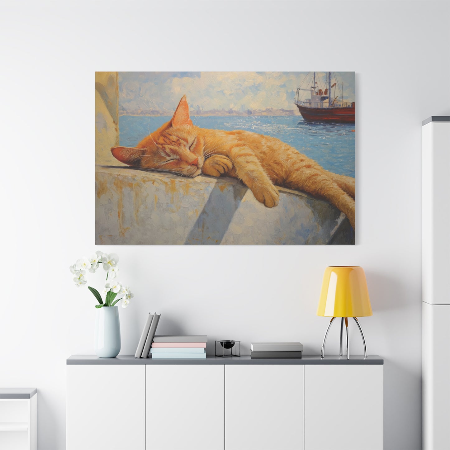 Chat Serein au Rythme de la Mer