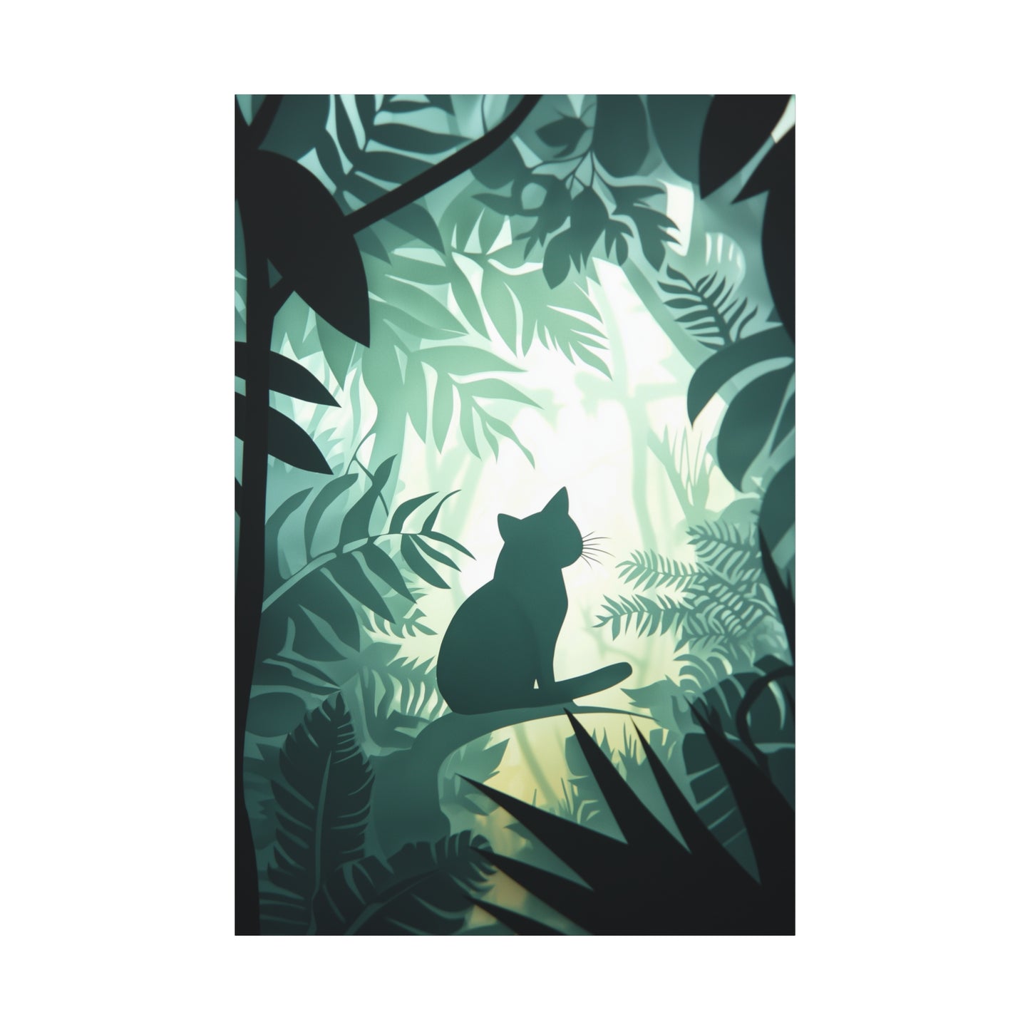 Chat Mystérieux dans la Jungle Verdoillante