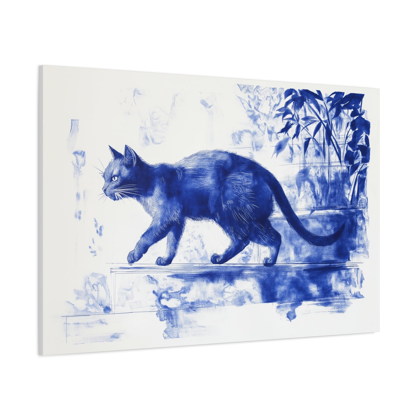 Chat Mystique en Bleu Poétique