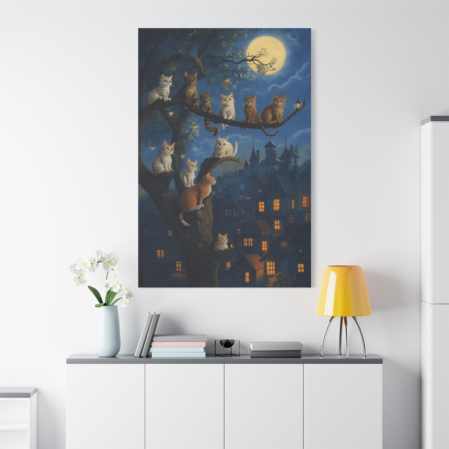 Chats Magiques sous la Pleine Lune