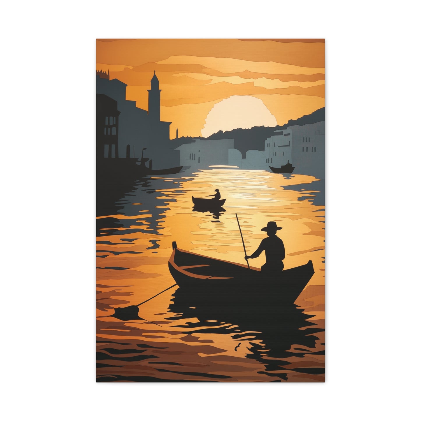 Crépuscule Éblouissant sur l'Eau Paisible