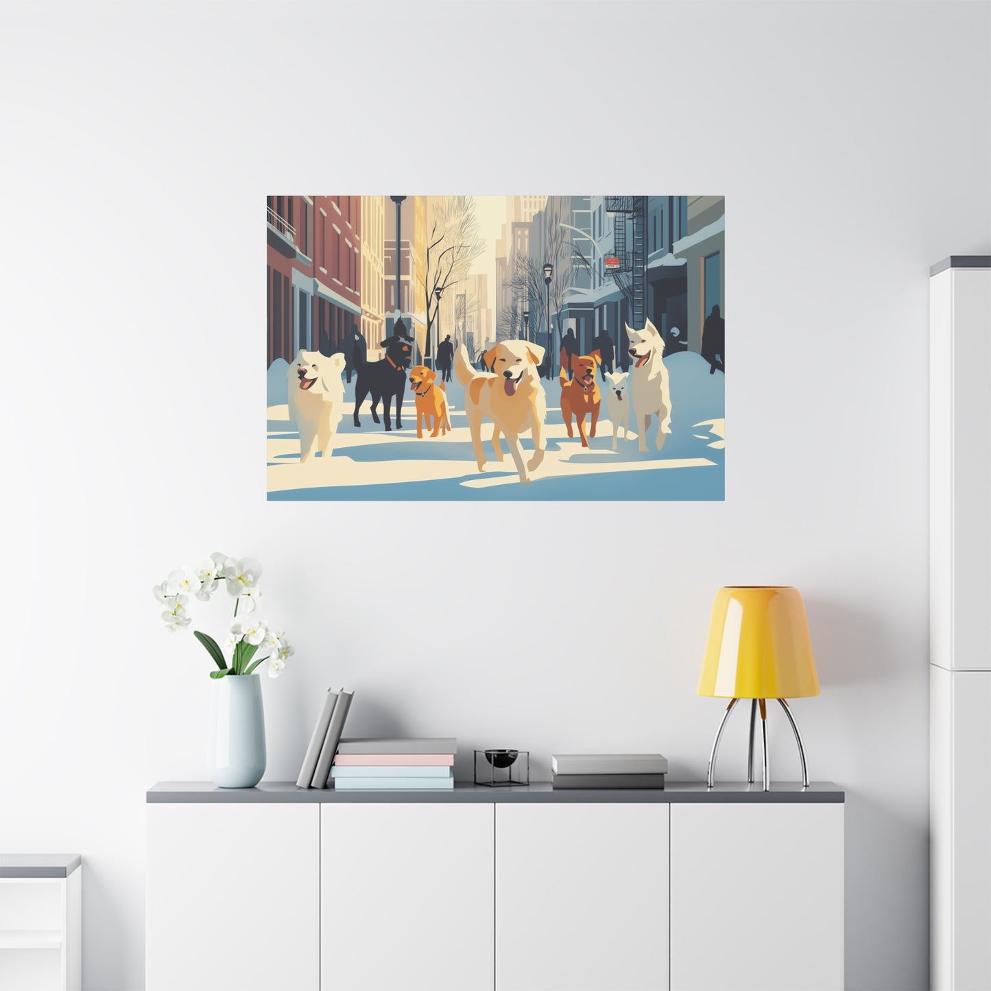 Chaleur Canine en Ville neigeuse