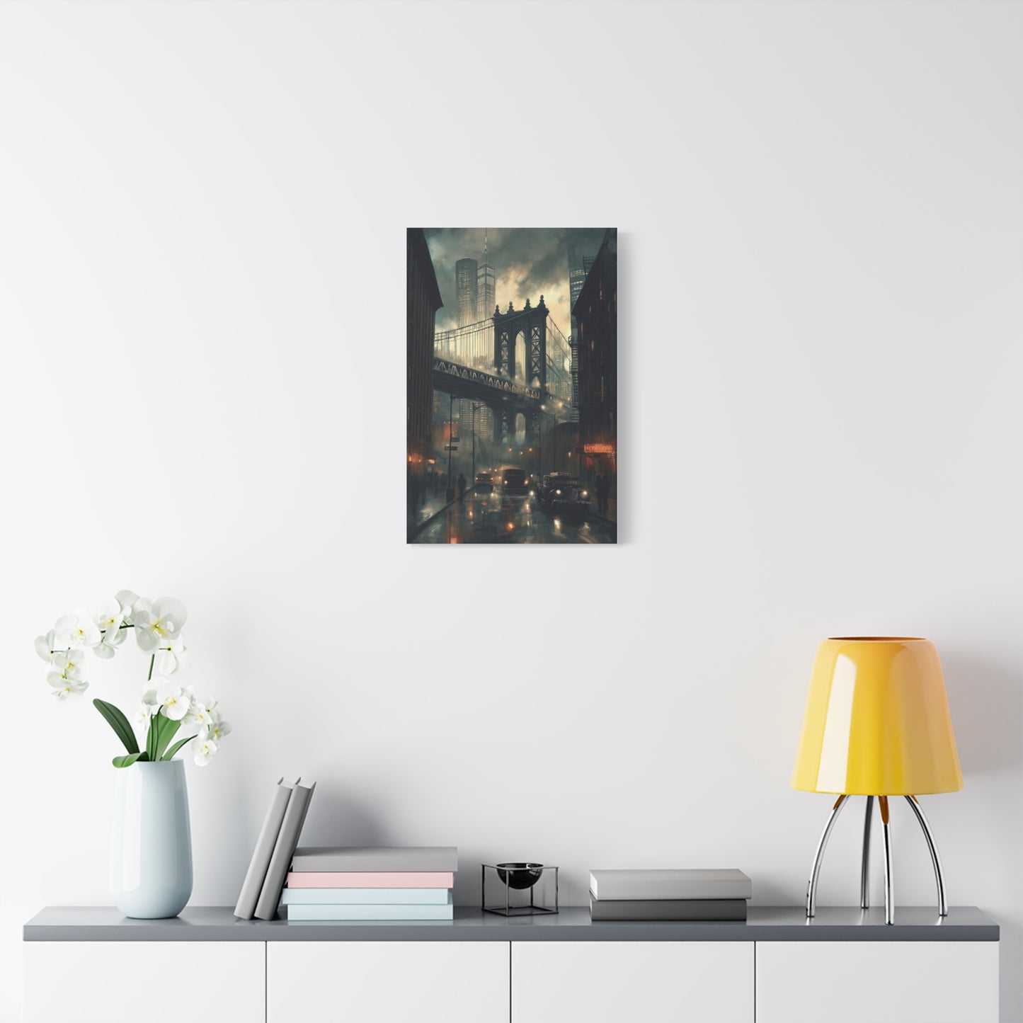 Pont de Manhattan sous la Pluie