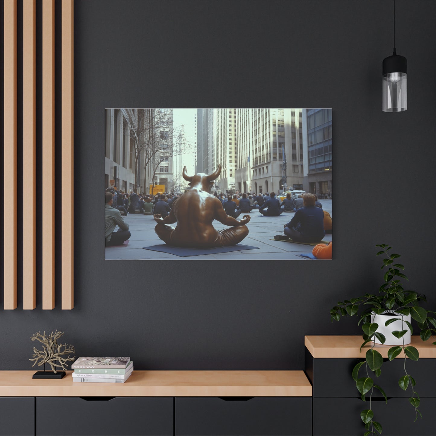 Méditation de Charging Bull avant l'ouverture de Wall Street
