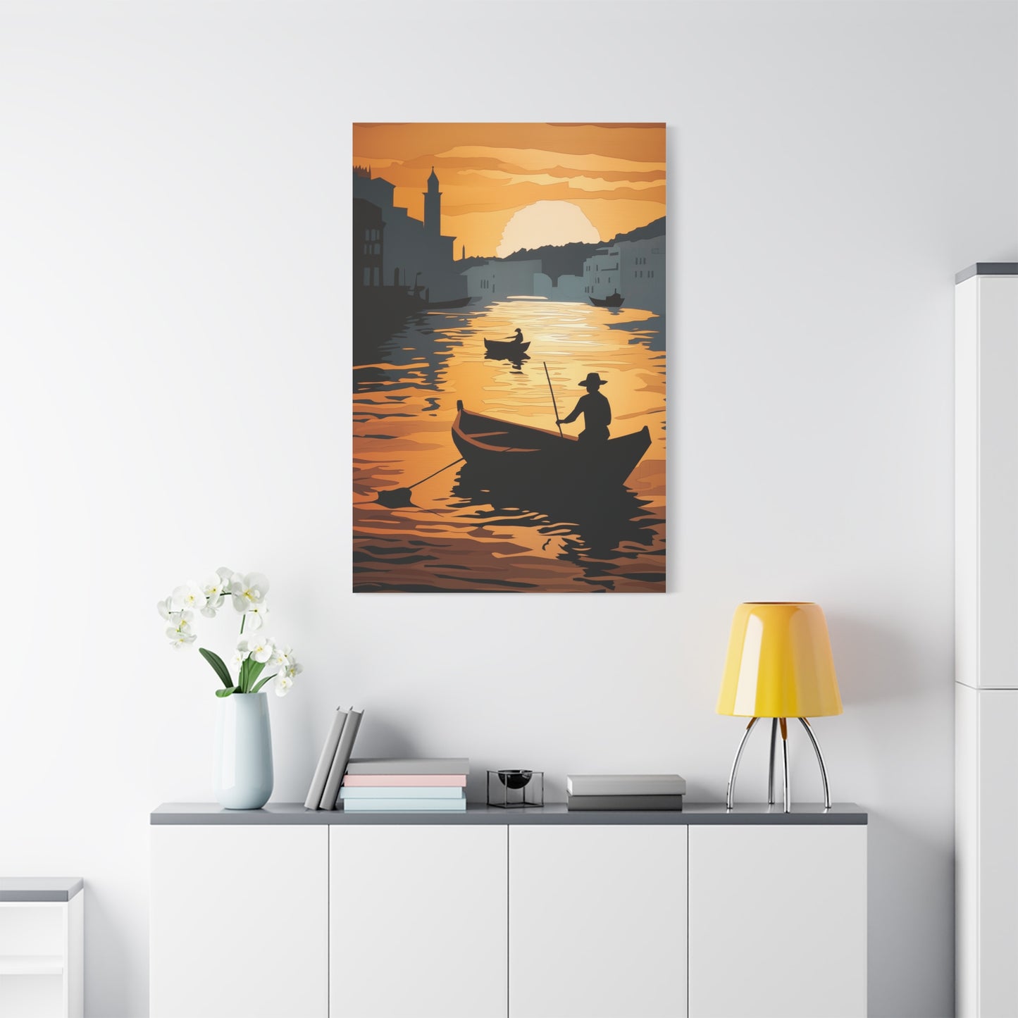 Crépuscule Éblouissant sur l'Eau Paisible