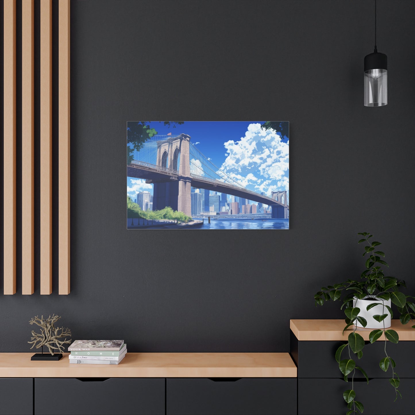 Pont de Brooklyn sous un Ciel Radieux