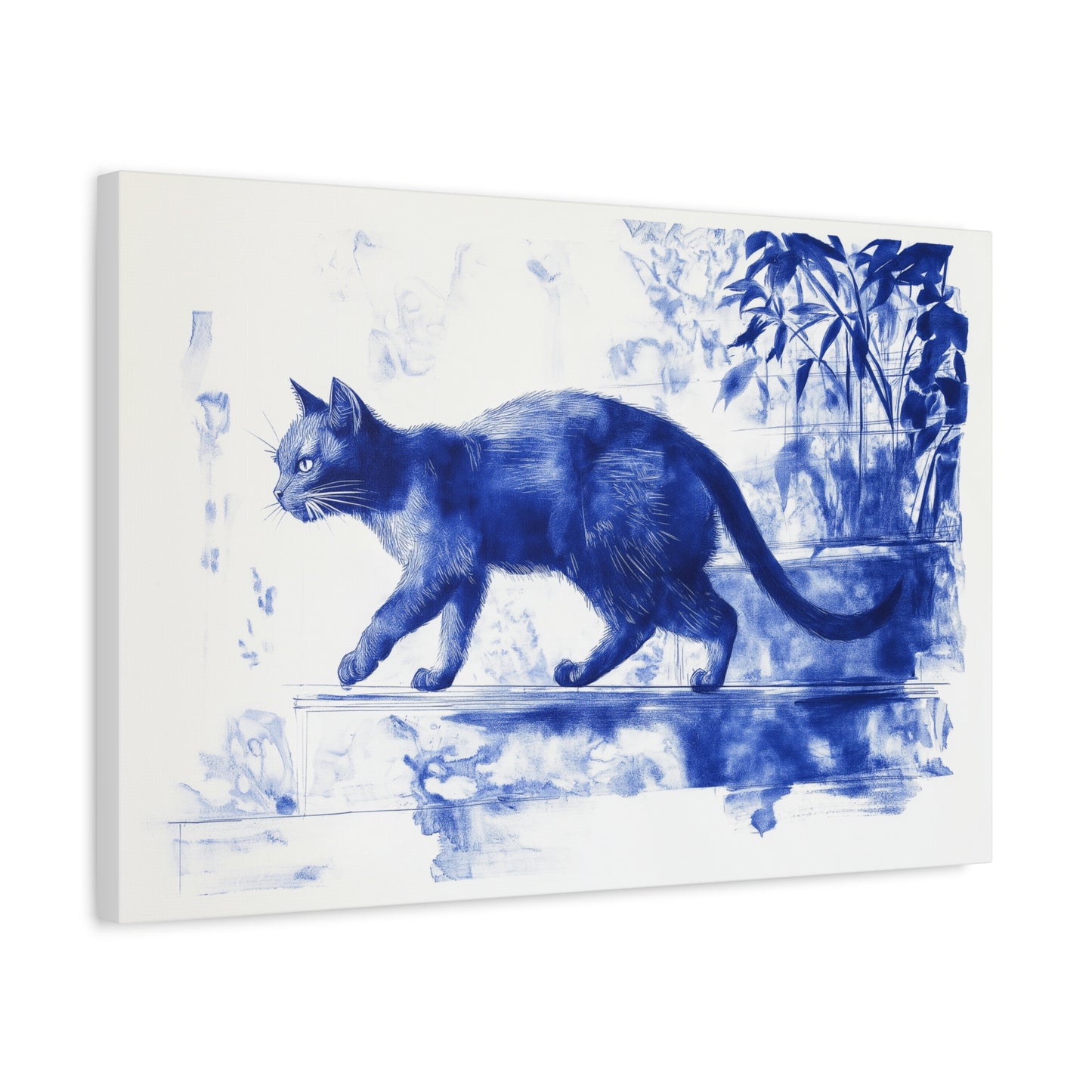 Chat Mystique en Bleu Poétique