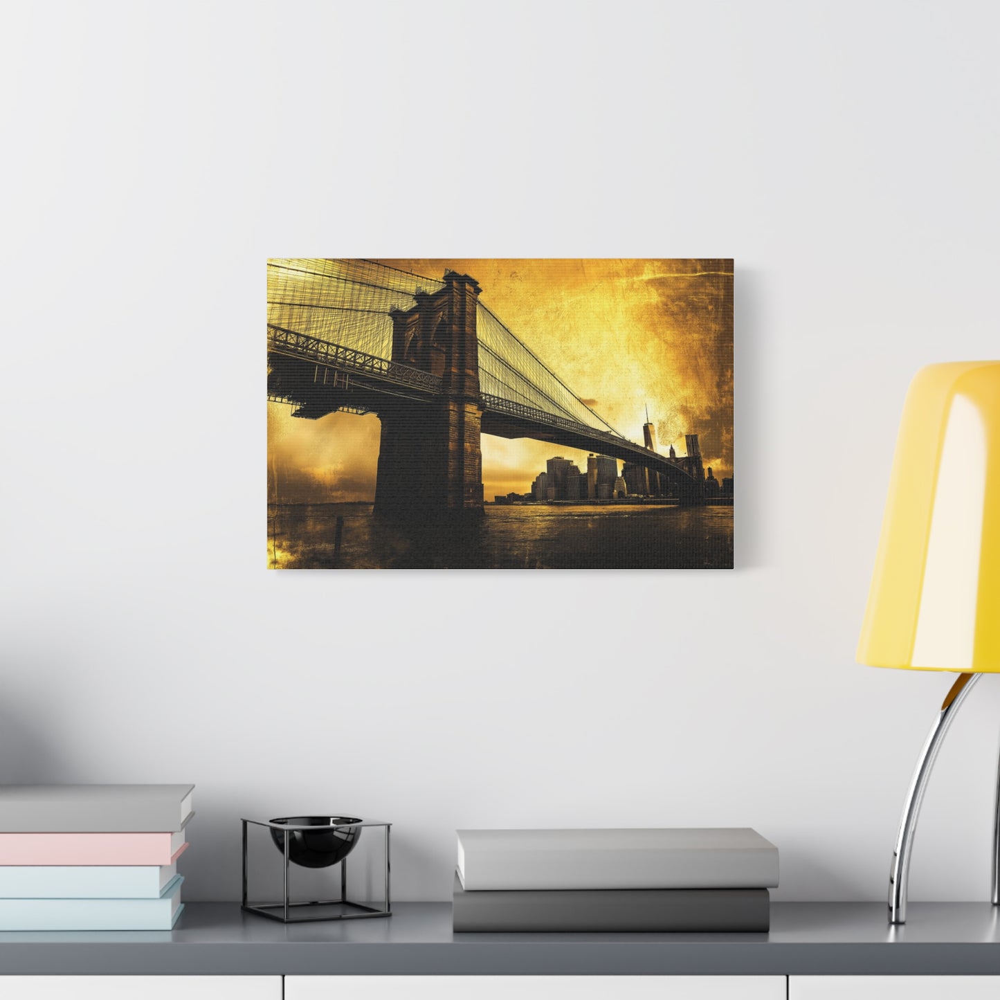 Pont de Brooklyn aux couleurs dorées