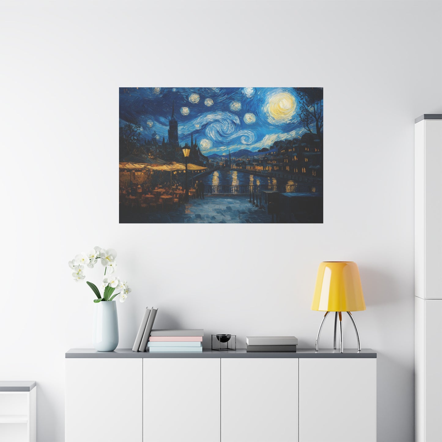 Nocturne Étoilé en Bord de Rivière