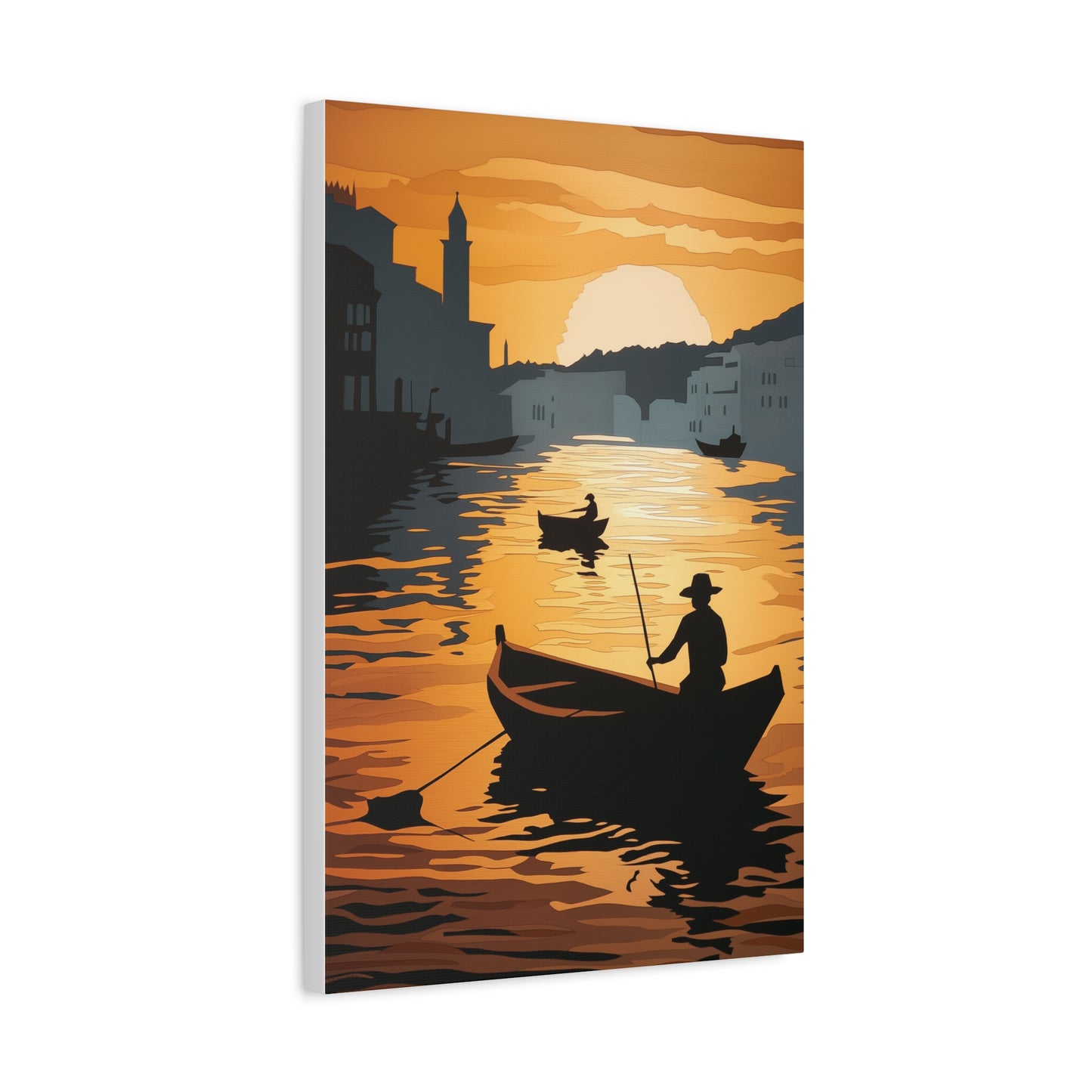 Crépuscule Éblouissant sur l'Eau Paisible