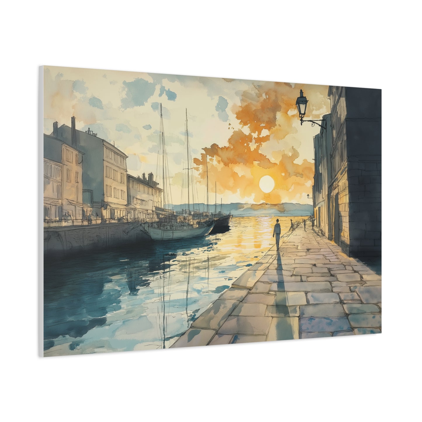 Crépuscule Enchanté au Bord de l'Eau