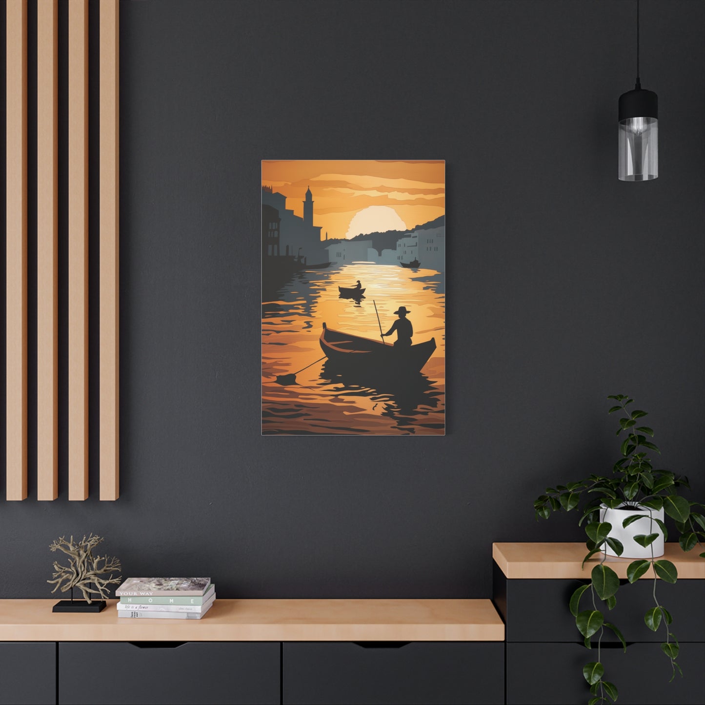 Crépuscule Éblouissant sur l'Eau Paisible