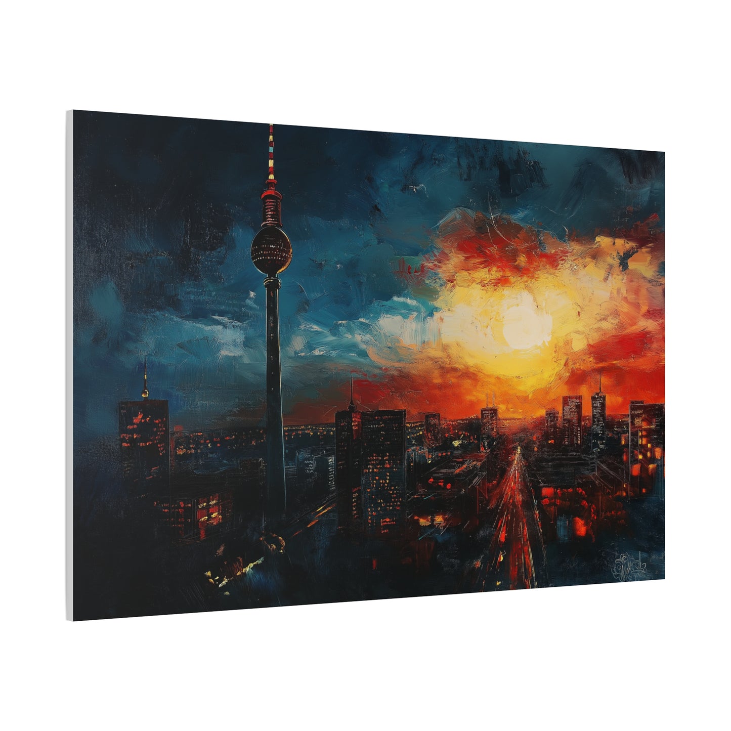 Crépuscule Éclatant devant la Fernsehturm de Berlin