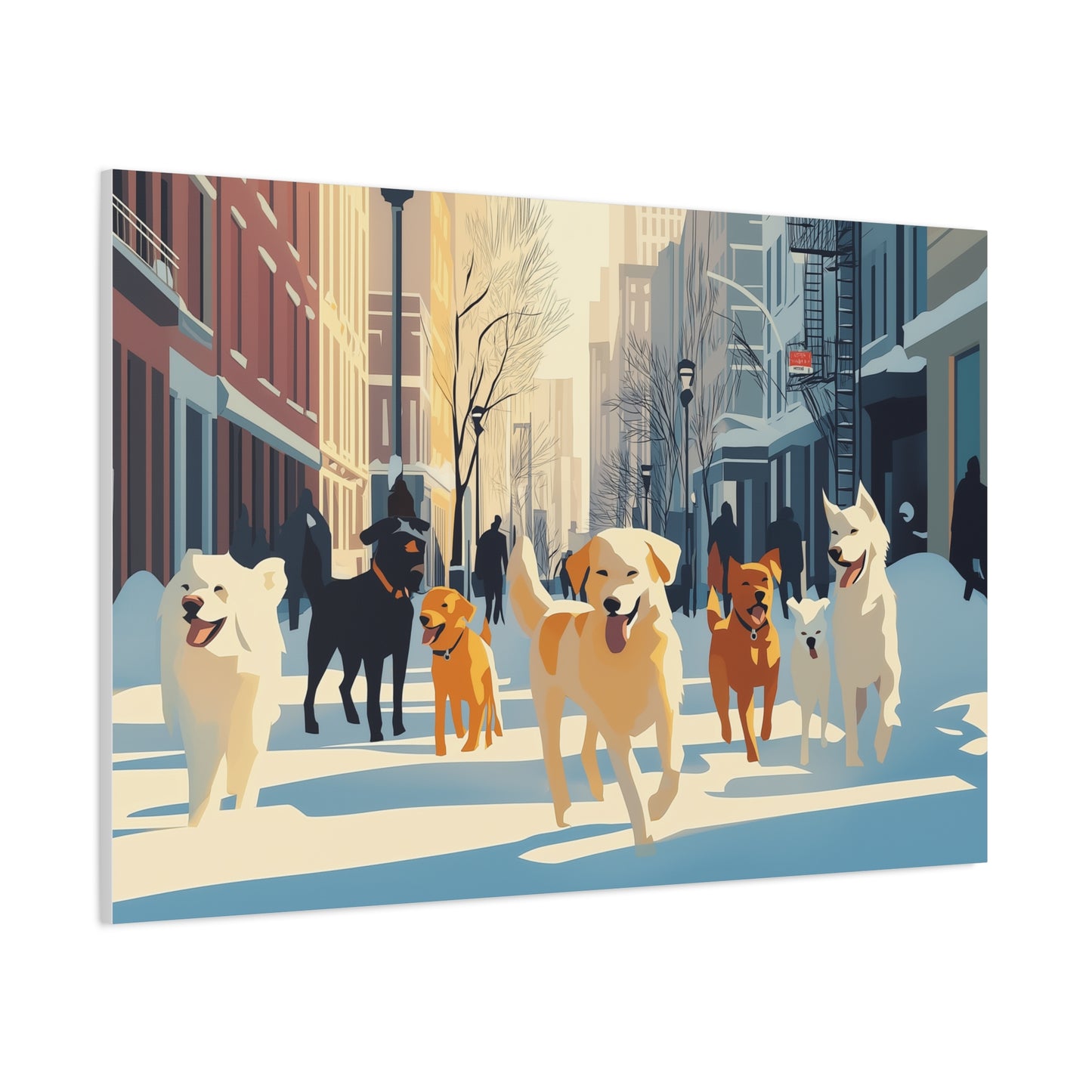 Chaleur Canine en Ville neigeuse