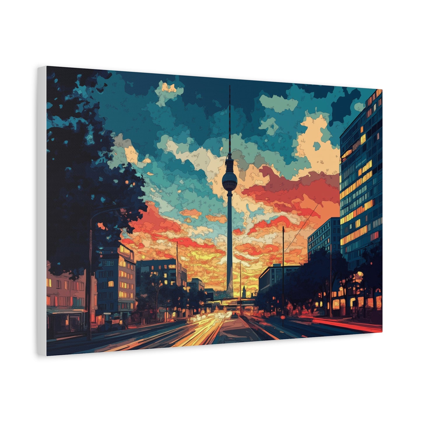Coucher de Soleil et Fernsehturm à Berlin